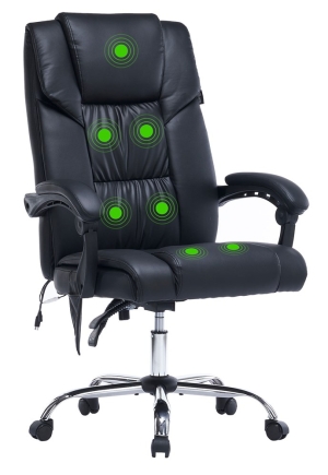 Кресло Cactus с вибромассажем CS-CHR-OC02M-BK черный эко.кожа крестов. сталь Кресло Cactus с вибромассажем CS-CHR-OC02M-BK черный эко.кожа крестов. сталь